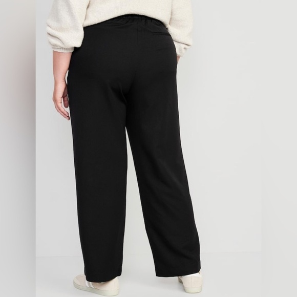 NWT! Black Extra High-Waisted Pleated Taylor Trouser Wide-Leg Pants 💎 - Picture 8 of 11